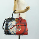 Salvatore Ferragamo Gancini Studio Tasche Leder 2-Wege Multicolor Gold Auth 182574M-25