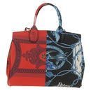 Salvatore Ferragamo Gancini Studio Tasche Leder 2-Wege Multicolor Gold Auth 182574M-3