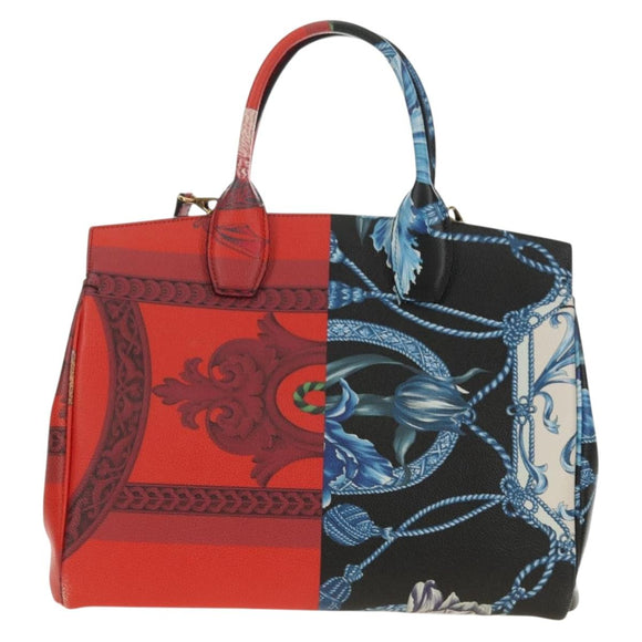 Salvatore Ferragamo Gancini Studio Tasche Leder 2-Wege Multicolor Gold Auth 182574M
