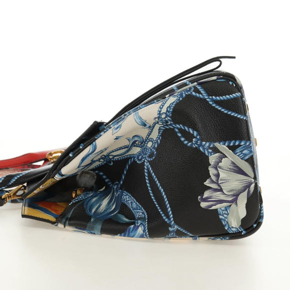 Salvatore Ferragamo Gancini Studio Tasche Leder 2-Wege Multicolor Gold Auth 182574M