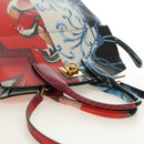 Salvatore Ferragamo Gancini Studio Tasche Leder 2-Wege Multicolor Gold Auth 182574M-6