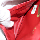 CHANEL COCO Mark Vanity Hand Bag Caviar Skin Red Gold CC Auth 182576V-25