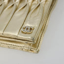 CHANEL Schultertasche mit Kette Lammleder Gold CC Auth 182577A-10