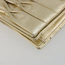 CHANEL Schultertasche mit Kette Lammleder Gold CC Auth 182577A-11