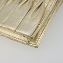 CHANEL Schultertasche mit Kette Lammleder Gold CC Auth 182577A-12