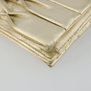 CHANEL Schultertasche mit Kette Lammleder Gold CC Auth 182577A-13