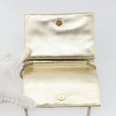 CHANEL Schultertasche mit Kette Lammleder Gold CC Auth 182577A-15