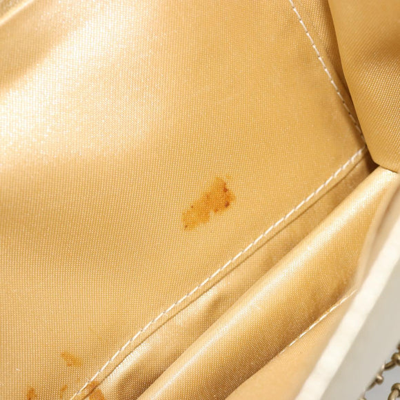 CHANEL Schultertasche mit Kette Lammleder Gold CC Auth 182577A
