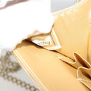 CHANEL Schultertasche mit Kette Lammleder Gold CC Auth 182577A-23