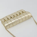 CHANEL Schultertasche mit Kette Lammleder Gold CC Auth 182577A-6