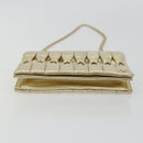 CHANEL Schultertasche mit Kette Lammleder Gold CC Auth 182577A-9