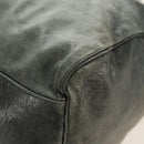 BALENCIAGA Zazigi Hand Bag Leather 2way Green 128523 Auth 182579V-21