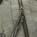 BALENCIAGA Zazigi Hand Bag Leather 2way Green 128523 Auth 182579V-22