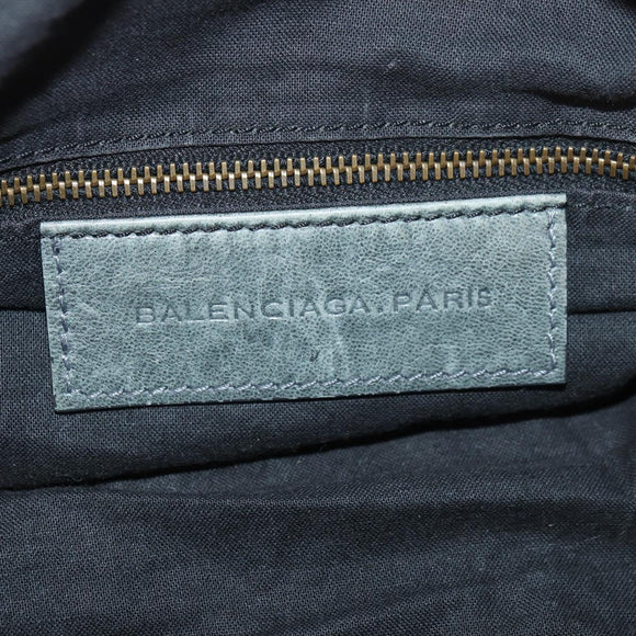 BALENCIAGA Zazigi Hand Bag Leather 2way Green 128523 Auth 182579V