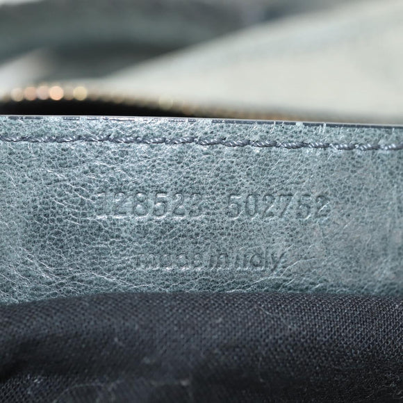 BALENCIAGA Zazigi Hand Bag Leather 2way Green 128523 Auth 182579V