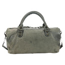 BALENCIAGA Zazigi Hand Bag Leather 2way Green 128523 Auth 182579V-2