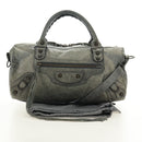 BALENCIAGA Zazigi Hand Bag Leather 2way Green 128523 Auth 182579V-12
