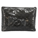 LOUIS VUITTON Monogram Eclipse Glaze Pochette Cosmos Black M63373 Auth 182580-2