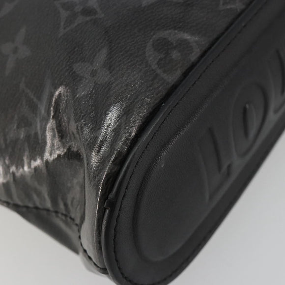LOUIS VUITTON Monogram Eclipse Glaze Pochette Cosmos Black M63373 Auth 182580