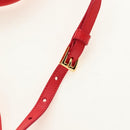 PRADA Galleria Hand Bag Saffiano leather 2way Red Gold Auth 182582SAM-9