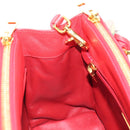 PRADA Galleria Hand Bag Saffiano leather 2way Red Gold Auth 182582SAM-27
