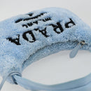 PRADA Hand Pouch Pile Light Blue Silver Auth 182583A-6