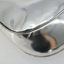 PRADA Creo Shoulder Bag Patent Leather Silver Auth 182584A-12