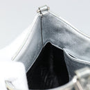 PRADA Creo Umhängetasche Lackleder Silber Auth 182584A-21
