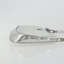 PRADA Creo Shoulder Bag Patent Leather Silver Auth 182584A-4
