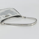 PRADA Creo Umhängetasche Lackleder Silber Auth 182584A-8