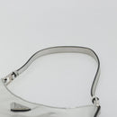 PRADA Creo Umhängetasche Lackleder Silber Auth 182584A-14