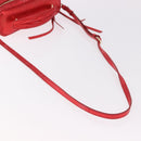 Miu Miu Matelasse Vanity Shoulder Bag Leather 2way Red Gold Auth 182585A-10