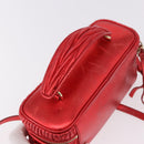 Miu Miu Matelasse Vanity Shoulder Bag Leather 2way Red Gold Auth 182585A-7