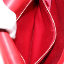 Miu Miu Matelasse Chain Shoulder Bag Leather Red Gold Auth 182586V-26