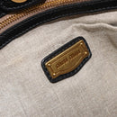 Miu Miu Hand Bag Leather 2way Black Gold Auth 182587V-20