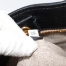Miu Miu Hand Bag Leather 2way Black Gold Auth 182587V-11