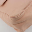 FENDI Mamma Baguette Schultertasche Leder Rosa Silber Auth 182588-12