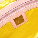 FENDI Mamma Baguette Schultertasche Leder Rosa Silber Auth 182588-19