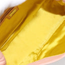FENDI Mamma Baguette Schultertasche Leder Rosa Silber Auth 182588-20