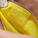 FENDI Mamma Baguette Schultertasche Leder Rosa Silber Auth 182588-25