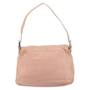 FENDI Mamma Baguette Schultertasche Leder Rosa Silber Auth 182588-3
