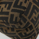 FENDI Zucca Canvas Mamma Baguette Schoudertas Zwart Bruin Auth 182590M-11