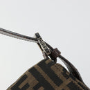 FENDI Zucca Canvas Mamma Baguette Schoudertas Zwart Bruin Auth 182590M-14