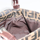 FENDI Zucca Canvas Mamma Baguette Schoudertas Zwart Bruin Auth 182590M-20