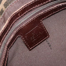 FENDI Zucca Canvas Mamma Baguette Shoulder Bag Black Brown Auth 182591A-17