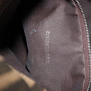 FENDI Zucca Canvas Mamma Baguette Shoulder Bag Black Brown Auth 182591A-23