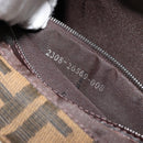 FENDI Zucca Canvas Mamma Baguette Schoudertas Zwart Bruin Auth 182592M-24
