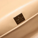 FENDI Zucca Canvas Mamma Baguette Hand Bag Wool Beige Silver Auth 182593V-22