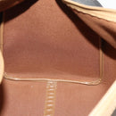 Christian Dior Honeycomb Canvas Boston Bag PVC Black Gold Auth 182601-18