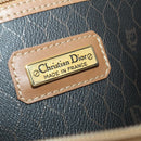 Christian Dior Honeycomb Canvas Boston Bag PVC Black Gold Auth 182601-19